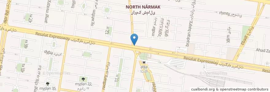 Mapa de ubicacion de بانک مسکن en İran, Tahran Eyaleti, شهرستان تهران, Tahran, بخش مرکزی شهرستان تهران.
