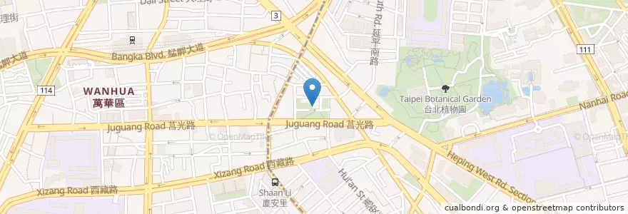 Mapa de ubicacion de 煮飯研究所 en Taiwán, Nuevo Taipéi, Taipéi, 萬華區, 中正區.