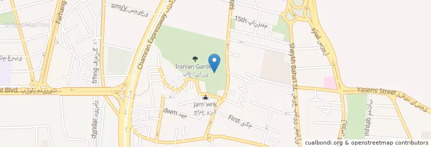 Mapa de ubicacion de کتابخانه خواهران en İran, Tahran Eyaleti, شهرستان تهران, Tahran, بخش مرکزی شهرستان تهران.