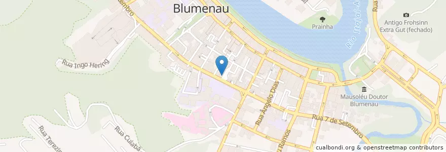 Mapa de ubicacion de Terrace Bar e Restaurante en Brasilien, Süden, Santa Catarina, Região Geográfica Intermediária De Blumenau, Microrregião De Blumenau, Blumenau.