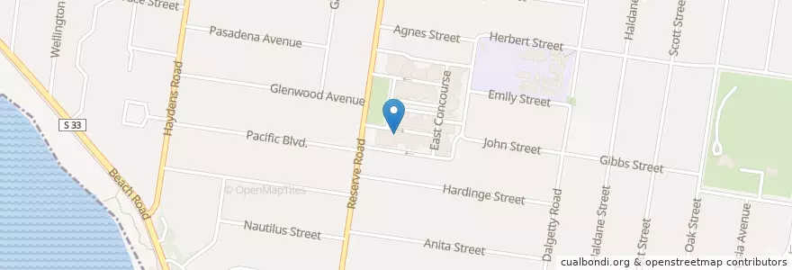 Mapa de ubicacion de Commonwealth Bank en Australien, Victoria, City Of Bayside.