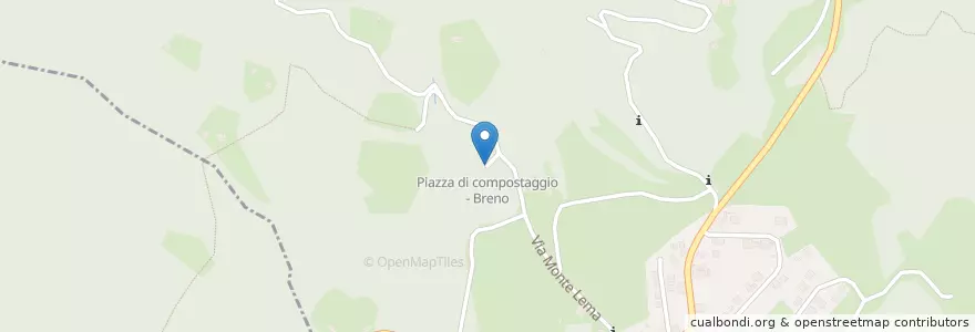 Mapa de ubicacion de Piazza di compostaggio - Breno en Svizzera, Ticino, Distretto Di Lugano, Circolo Di Breno, Alto Malcantone.