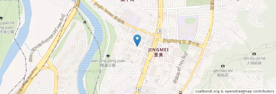 Mapa de ubicacion de 孫爸麵食 en تایوان, 新北市, 文山區.