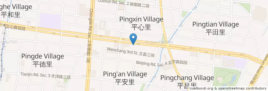 Mapa de ubicacion de 臺中文心路郵局 en Taïwan, Taichung, 北屯區.