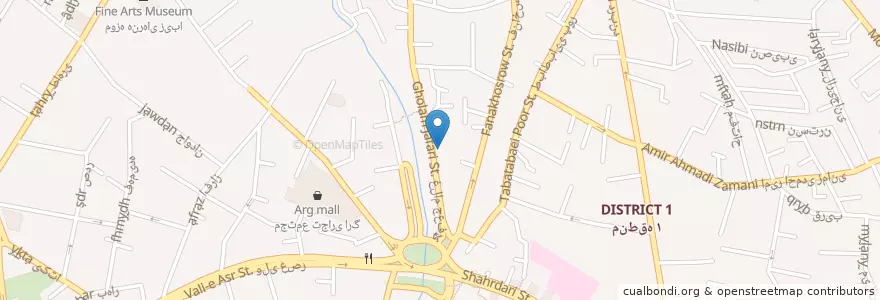 Mapa de ubicacion de رستوران اردک آبی en ایران, استان تهران, شهرستان شمیرانات, تهران, بخش رودبار قصران.
