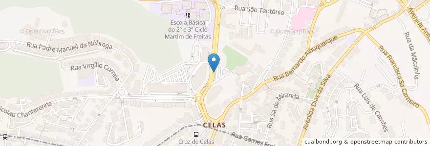 Mapa de ubicacion de CBR-00004 en Portekiz, Centro, Baixo Mondego, Coimbra, Coimbra, Santo António Dos Olivais.