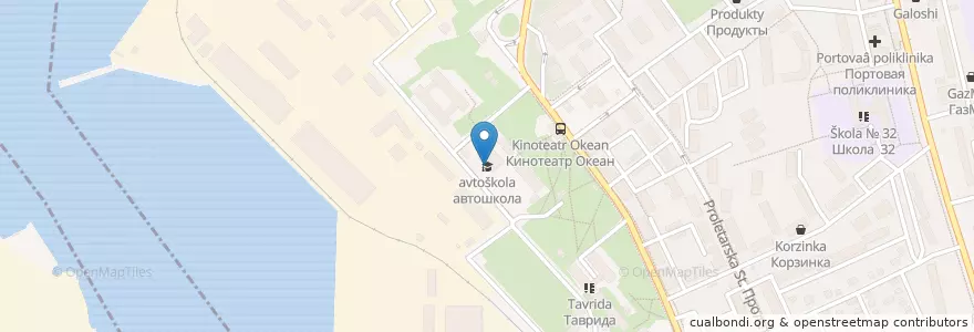 Mapa de ubicacion de автошкола en Rusia, Южный Федеральный Округ, Sebastopol, Севастополь, Гагаринский Район, Гагаринский Округ.