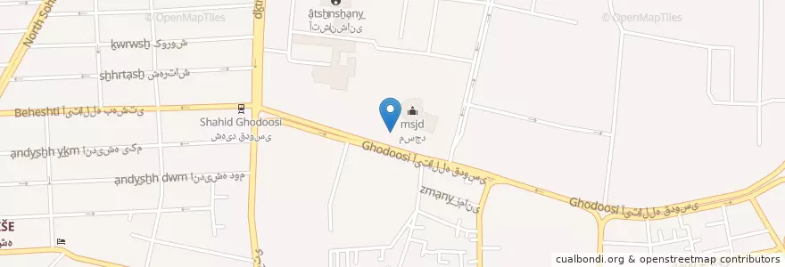 Mapa de ubicacion de بانک حکمت ایرانیان en Irão, Teerã, شهرستان تهران, Teerã, بخش مرکزی شهرستان تهران.