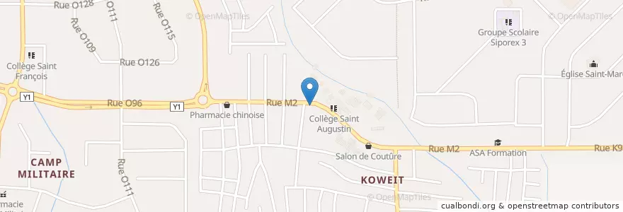 Mapa de ubicacion de La Source du Guemon en Elfenbeinküste, Abidjan, Yopougon.