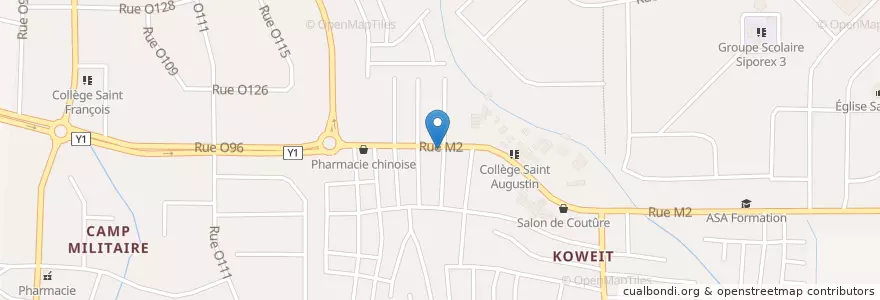 Mapa de ubicacion de Laboratoire de Prothèse Dentaire en Côte D'Ivoire, Abidjan, Yopougon.