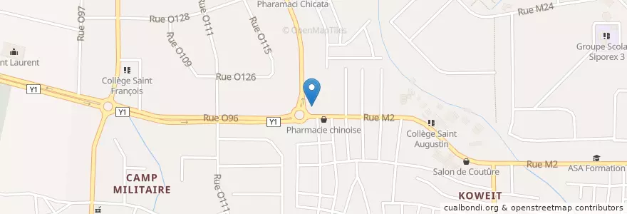 Mapa de ubicacion de NSIA Banque en コートジボワール, アビジャン, Yopougon.