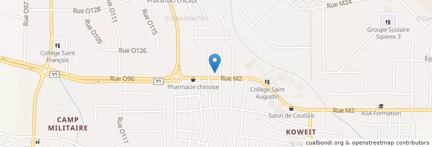 Mapa de ubicacion de Auto Ecole en Costa De Marfil, Abiyán, Yopougon.