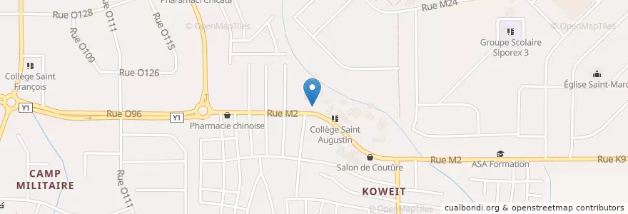 Mapa de ubicacion de MoneyGram en Ivoorkust, Abidjan, Yopougon.