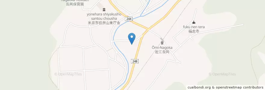 Mapa de ubicacion de 滋賀銀行山東支店 en Japon, Préfecture De Shiga, 米原市.