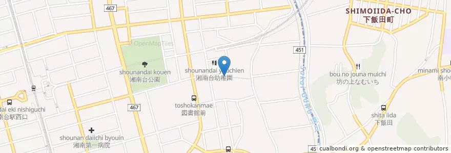 Mapa de ubicacion de 鯖神社 en Jepun, 神奈川県, 藤沢市.