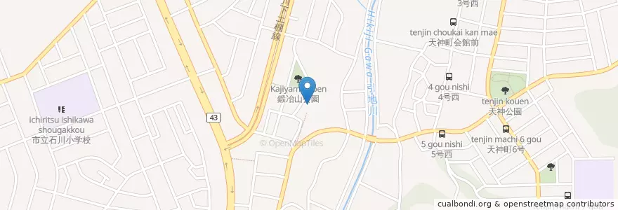 Mapa de ubicacion de 佐波神社 en Japão, 神奈川県, 藤沢市.