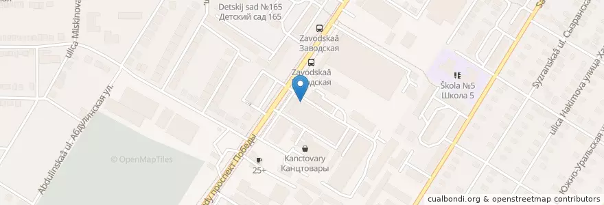 Mapa de ubicacion de Газпромбанк en 俄罗斯/俄羅斯, Приволжский Федеральный Округ, Оренбургская Область, Городской Округ Оренбург.