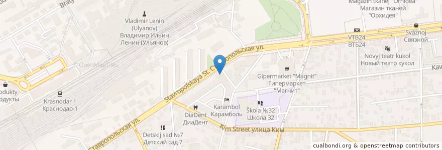 Mapa de ubicacion de На здоровье en Rusland, Zuidelijk Federaal District, Kraj Krasnodar, Городской Округ Краснодар.
