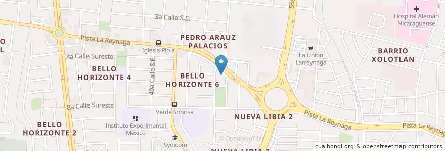 Mapa de ubicacion de Restaurante Chino Chao Wang en Никарагуа, Departamento De Managua, Managua (Municipio).