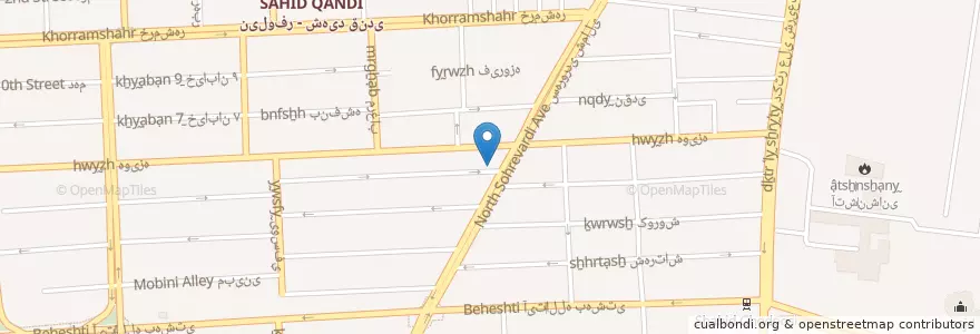 Mapa de ubicacion de رستوران البرز en ایران, استان تهران, شهرستان تهران, تهران, بخش مرکزی شهرستان تهران.