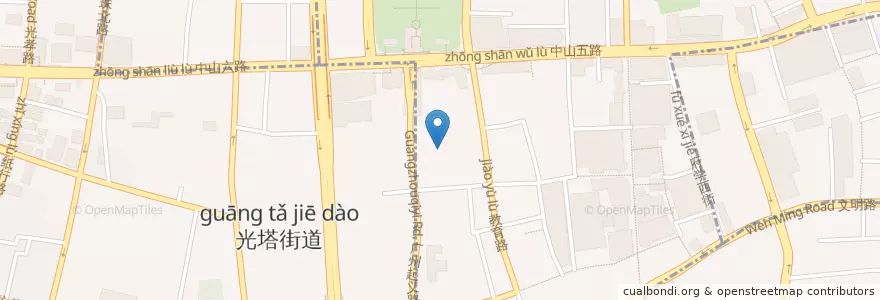 Mapa de ubicacion de 广州市公安局 en Китай, Гуандун, Гуанчжоу, 越秀区, 北京街道.