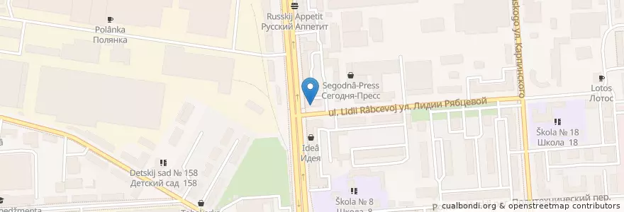 Mapa de ubicacion de Крым en ロシア, 中央連邦管区, Воронежская Область, Городской Округ Воронеж.