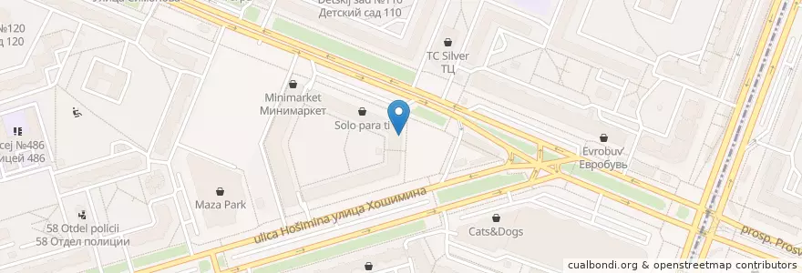 Mapa de ubicacion de Odd's en Rusland, Северо-Западный Федеральный Округ, Oblast Leningrad, Sint-Petersburg, Выборгский Район, Округ Шувалово-Озерки.