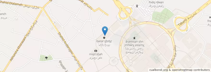 Mapa de ubicacion de سرویس های بهداشتی مجاور صحن غدیر en 이란, استان خراسان رضوی, شهرستان مشهد, مشهد, بخش مرکزی شهرستان مشهد.