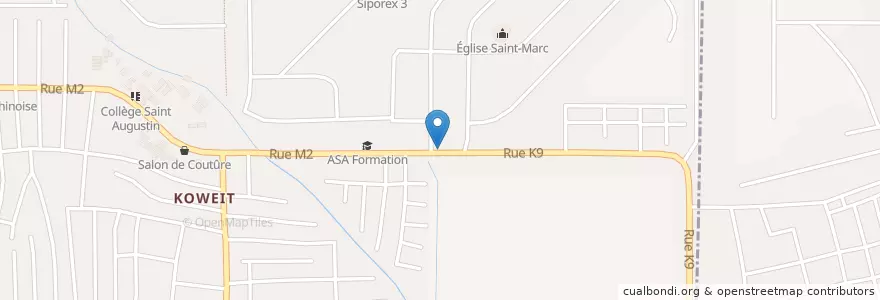 Mapa de ubicacion de Lavage Auto en コートジボワール, アビジャン, Yopougon.