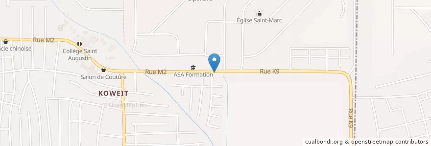 Mapa de ubicacion de Église Christ Embassy Koweit en Côte D’Ivoire, Abidjan, Yopougon.