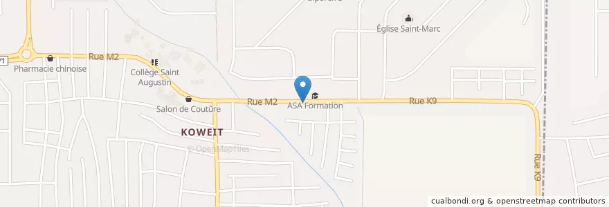 Mapa de ubicacion de Église Miderj en 科特迪瓦, 阿比让, Yopougon.
