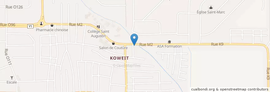 Mapa de ubicacion de Flooz en Costa Do Marfim, Abidjan, Yopougon.
