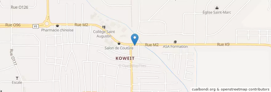 Mapa de ubicacion de Pharmacie Clinique Chinoise en Costa D'Avorio, Abidjan, Yopougon.