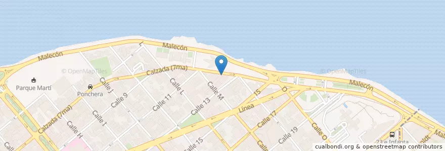 Mapa de ubicacion de Cafeteria Los Afortunados en Küba, La Habana.