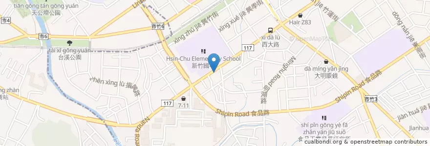 Mapa de ubicacion de 森咖啡 en 臺灣, 臺灣省, 新竹市.