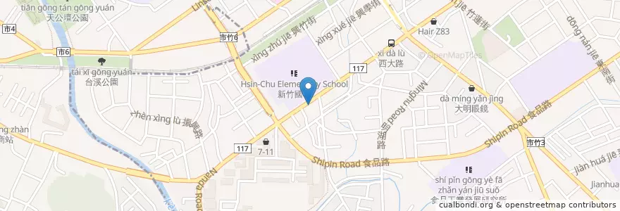 Mapa de ubicacion de 麥味登 en 台湾, 台湾省, 新竹市.