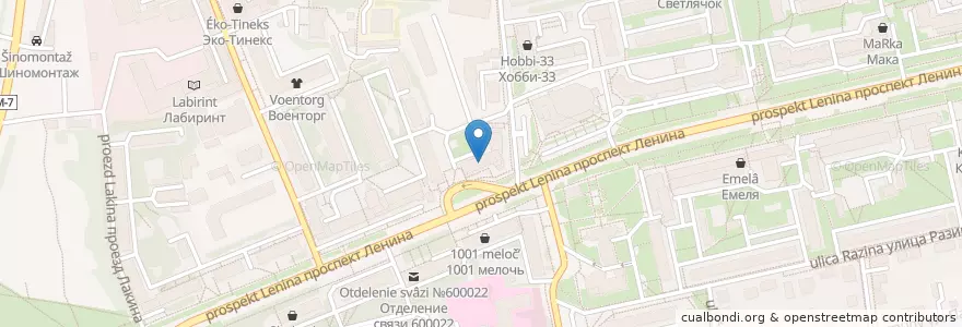 Mapa de ubicacion de Автодар en Rússia, Distrito Federal Central, Владимирская Область, Городской Округ Владимир.