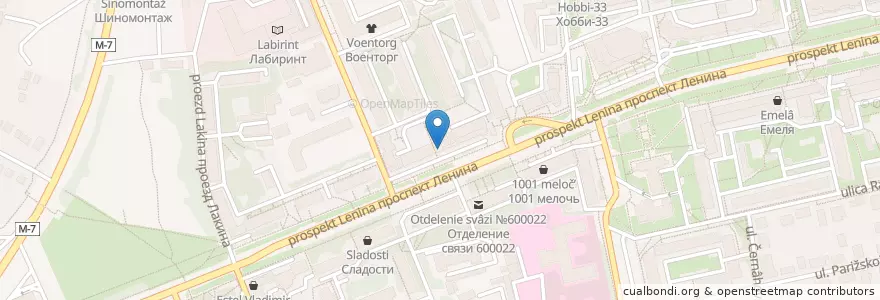 Mapa de ubicacion de Аптека en روسیه, Центральный Федеральный Округ, Владимирская Область, Городской Округ Владимир.