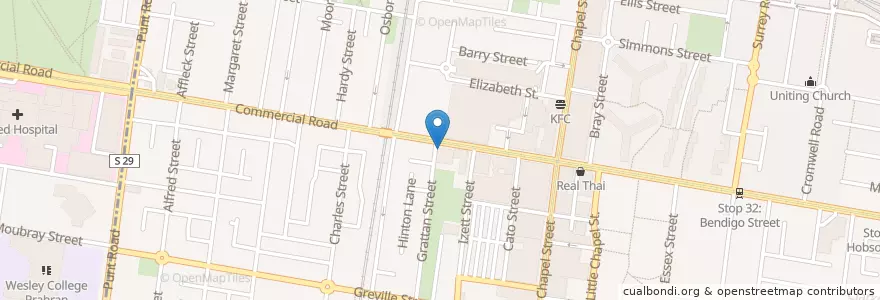 Mapa de ubicacion de Gramercy en Australië, Victoria, City Of Stonnington.