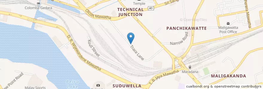 Mapa de ubicacion de ChergeNET Fast Charger en Seri-Lanca, බස්නාහිර පළාත, කොළඹ දිස්ත්‍රික්කය, Colombo.