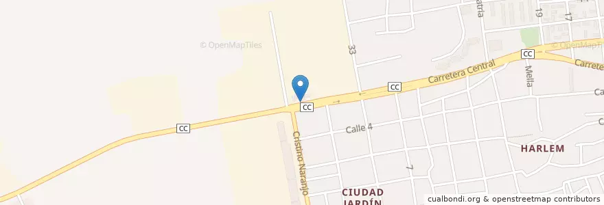 Mapa de ubicacion de Servicentro Ciudad Jardín en Cuba, Holguín, Holguín.