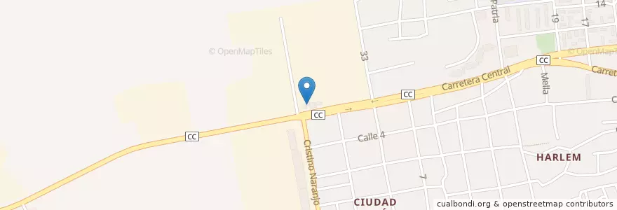 Mapa de ubicacion de El Rapido en Cuba, Holguín, Holguín.