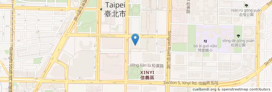 Mapa de ubicacion de IOIO en تايوان, تايبيه الجديدة, تايبيه, 信義區.