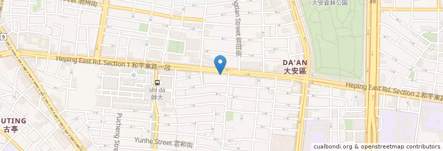 Mapa de ubicacion de 佑仁動物醫院 en تایوان, 新北市, تایپه, 大安區.