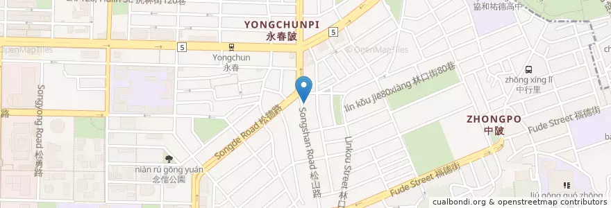Mapa de ubicacion de 金仙滷肉飯 en تايوان, تايبيه الجديدة, تايبيه, 信義區.