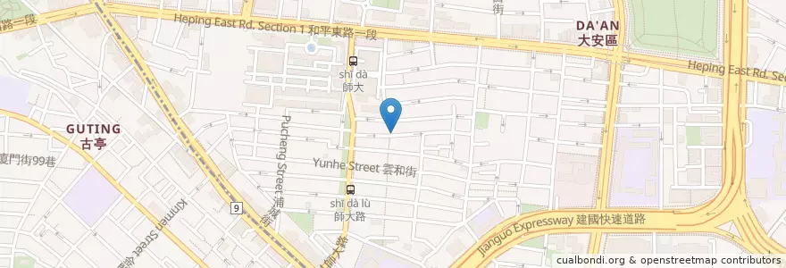 Mapa de ubicacion de 錶匠工坊 en Taiwan, 新北市, Taipei, 大安區.