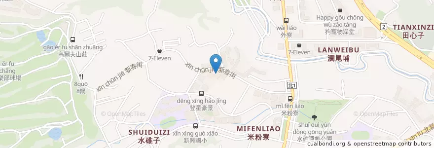 Mapa de ubicacion de 天康連鎖藥局 en Тайвань, Новый Тайбэй, 淡水區.