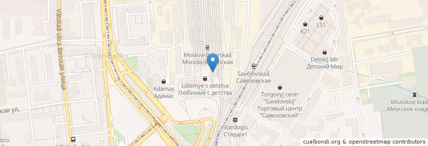 Mapa de ubicacion de Крошка Картошка en Russie, District Fédéral Central, Moscou, Северо-Восточный Административный Округ, Бутырский Район.