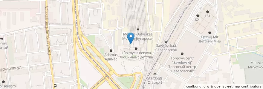 Mapa de ubicacion de Донер Кебаб en 俄罗斯/俄羅斯, Центральный Федеральный Округ, Москва, Северо-Восточный Административный Округ, Бутырский Район.