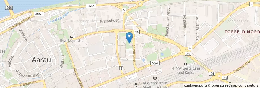 Mapa de ubicacion de Jugend Beratung en Schweiz/Suisse/Svizzera/Svizra, Aargau, Bezirk Aarau, Aarau.